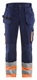 Blaklader Broeken 15291860 HiVis marineblauw-oranje(8953)