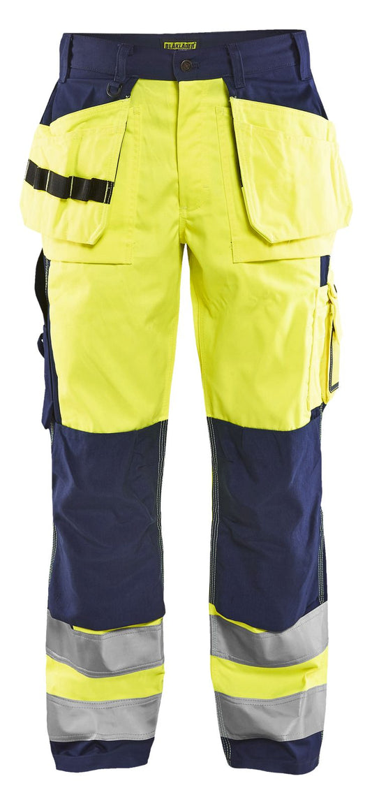 Blaklader Broeken 15331860 HiVis fluo geel-marineblauw(3389)