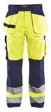 Blaklader Broeken 15331860 HiVis fluo geel-marineblauw(3389)