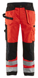 Blaklader Broeken 15331860 HiVis fluo rood-zwart(5599)