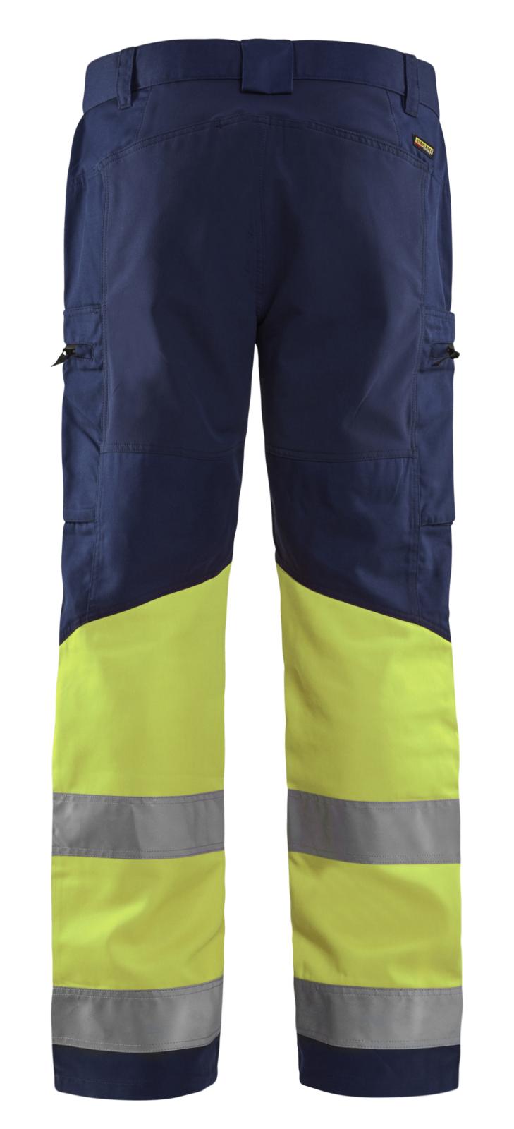 Blaklader Broeken 15511811 HiVis marineblauw-fluo geel(8933)