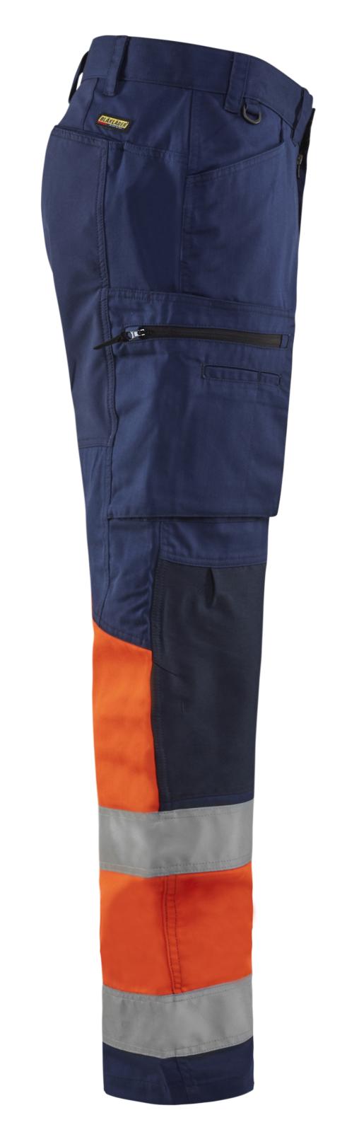 Blaklader Broeken 15511811 HiVis marineblauw-fluo oranje(8953)