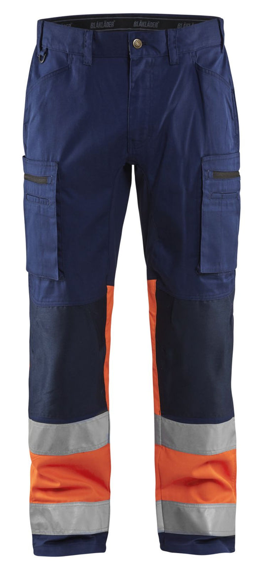 Blaklader Broeken 15511811 HiVis marineblauw-fluo oranje(8953)