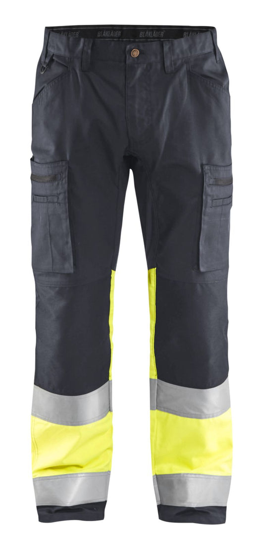 Blaklader Broeken 15511811 HiVis middelgrijs-fluo geel(9633)