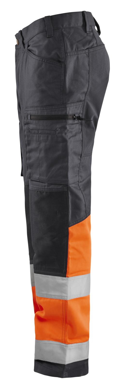 Blaklader Werkbroeken 15511811 middelgrijs-fluo-oranje(9653)