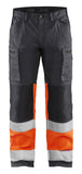 Blaklader Werkbroeken 15511811 middelgrijs-fluo-oranje(9653)