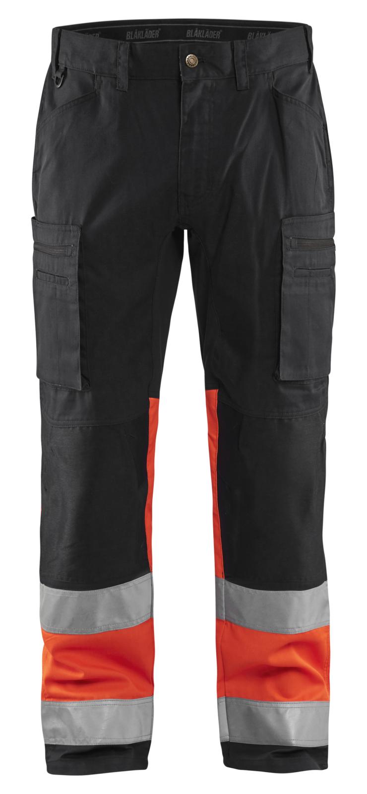 Blaklader Broeken 15511811 HiVis zwart-fluo rood(9955)