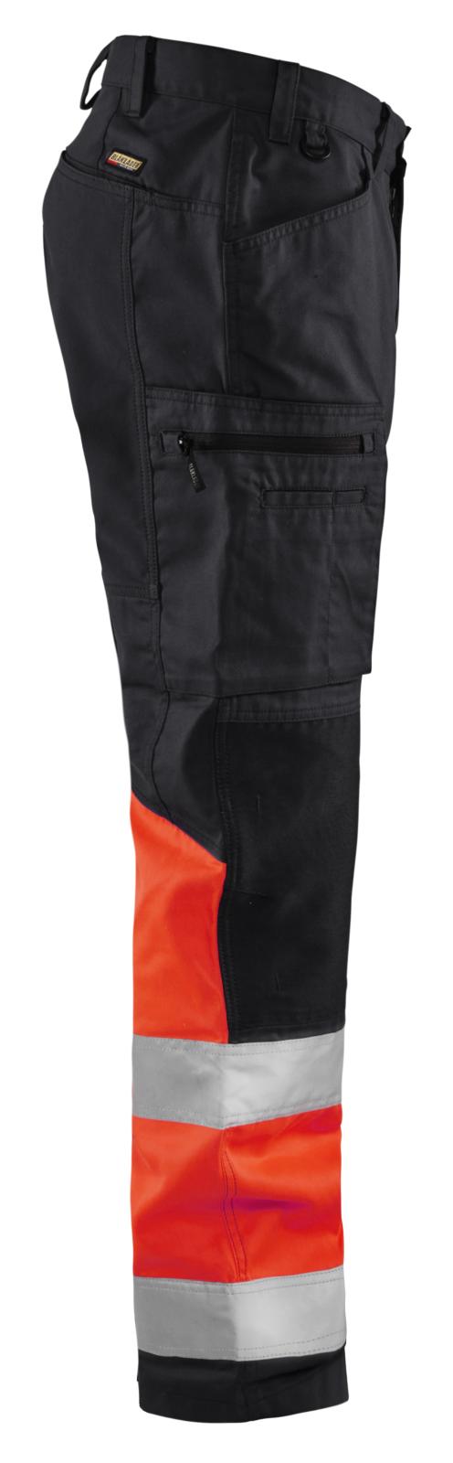 Blaklader Broeken 15511811 HiVis zwart-fluo rood(9955)