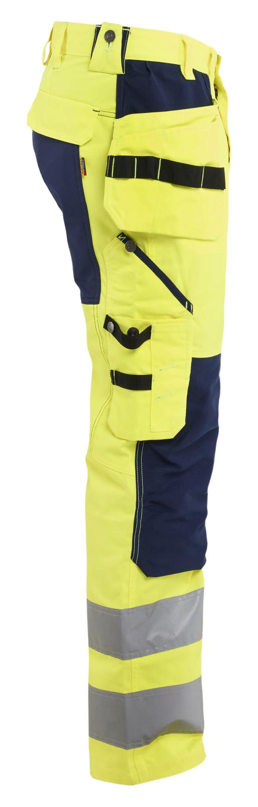 Blaklader Broeken 15521811 HiVis fluo geel-marineblauw(3389)