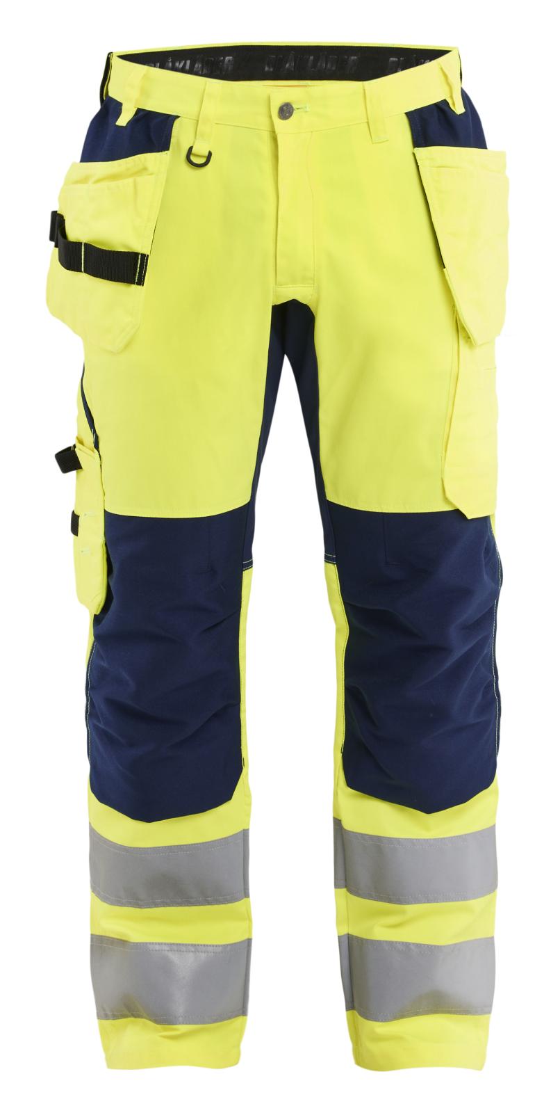 Blaklader Broeken 15521811 HiVis fluo geel-marineblauw(3389)