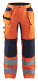 Blaklader Broeken 15521811 HiVis fluo oranje-marineblauw(5389)