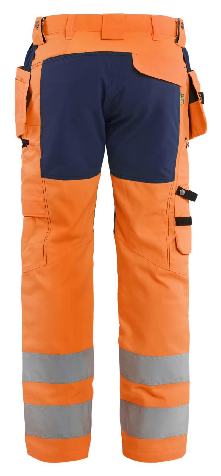Blaklader Broeken 15521811 HiVis fluo oranje-marineblauw(5389)