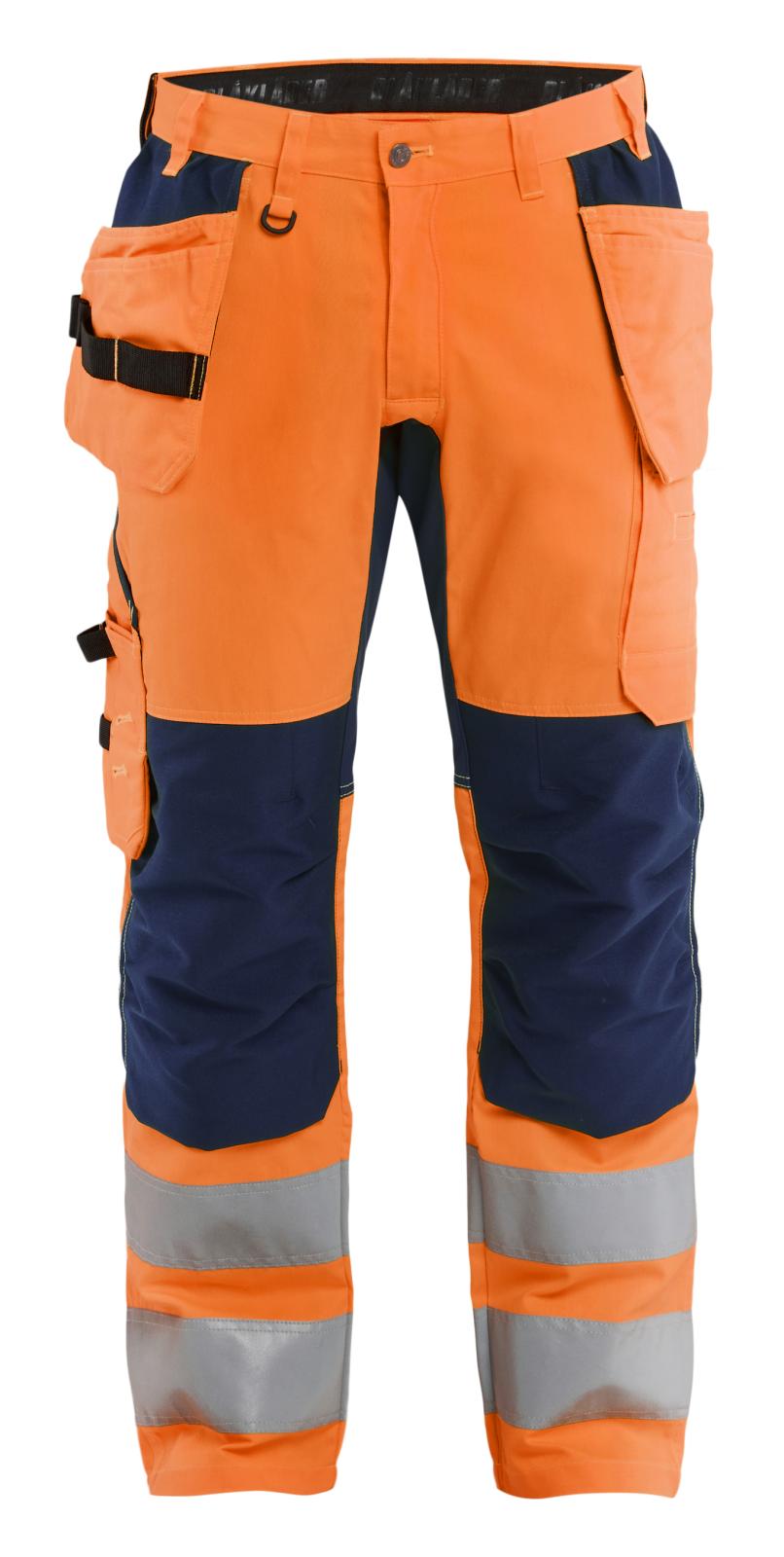 Blaklader Broeken 15521811 HiVis fluo oranje-marineblauw(5389)