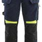 Blaklader Ambacht Werkbroeken 15551860 spijkerzakken stretch kniezakken donker marineblauw-fluo geel(8633)
