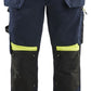 Blaklader Ambacht Werkbroeken 15551860 spijkerzakken stretch kniezakken donker marineblauw-fluo geel(8633)