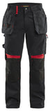Blaklader Broeken 15551860 zwart-rood(9956)
