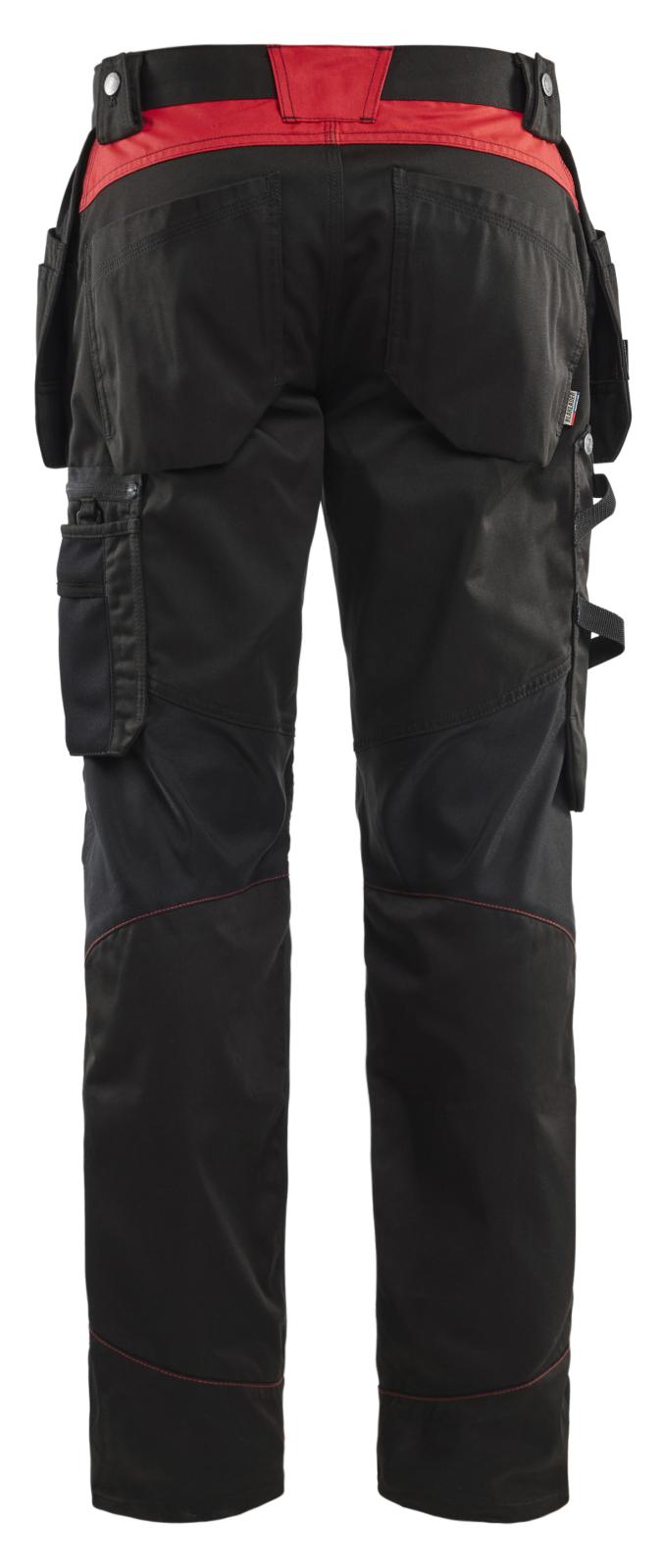 Blaklader Broeken 15551860 zwart-rood(9956)