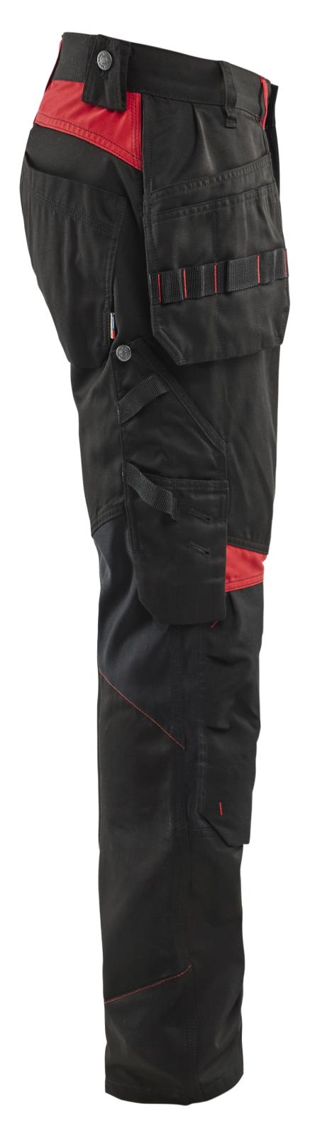 Blaklader Broeken 15551860 zwart-rood(9956)