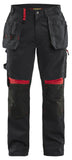 Blaklader Broeken 15551860 zwart-rood(9956)