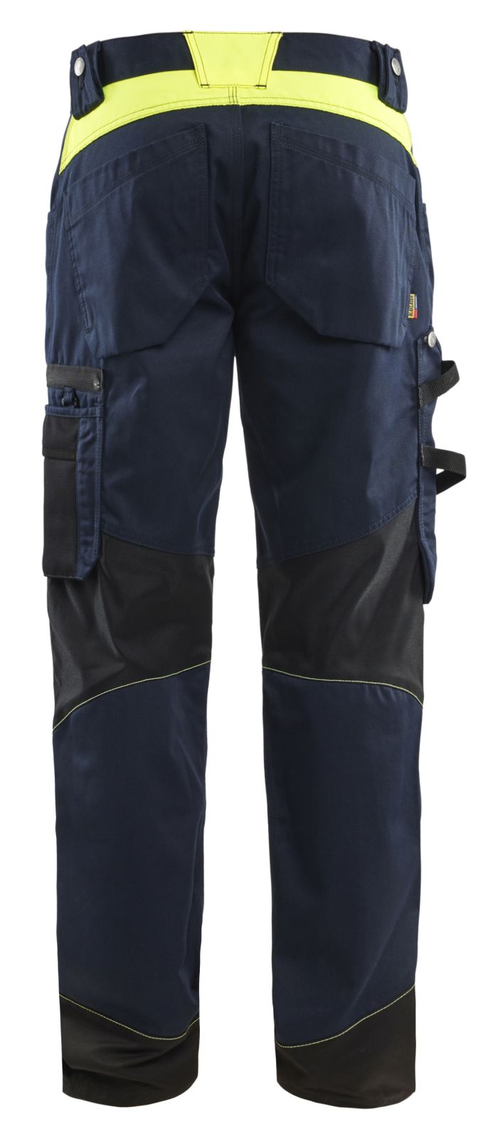 Blaklader Ambacht Werkbroeken 15561860 stretch kniezakken donker marineblauw-fluo geel(8633)