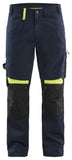 Blaklader Ambacht Werkbroeken 15561860 stretch kniezakken donker marineblauw-fluo geel(8633)