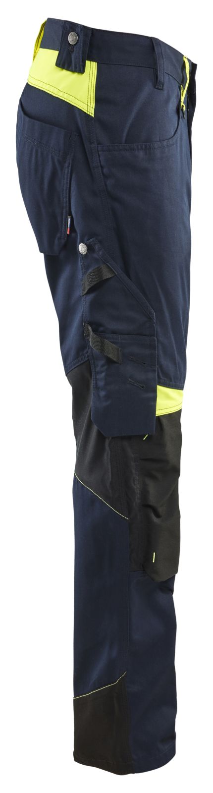 Blaklader Ambacht Werkbroeken 15561860 stretch kniezakken donker marineblauw-fluo geel(8633)