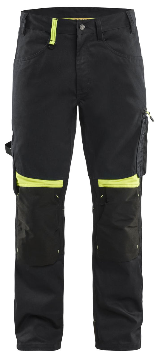Blaklader Werkbroeken 15561860 zwart-fluo geel(9933)