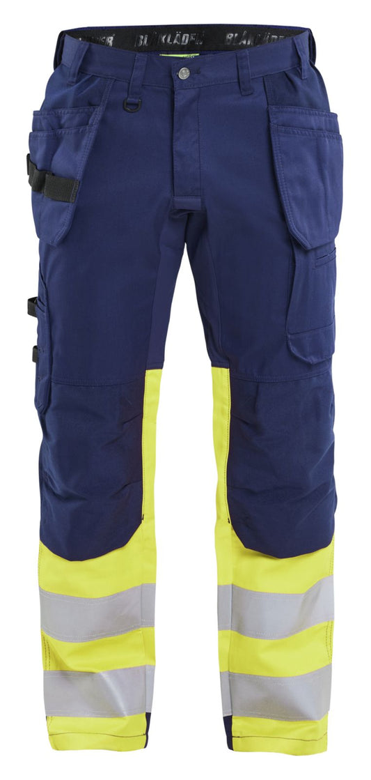 Blaklader Broeken 15581811 HiVis marineblauw-fluo geel(8933)
