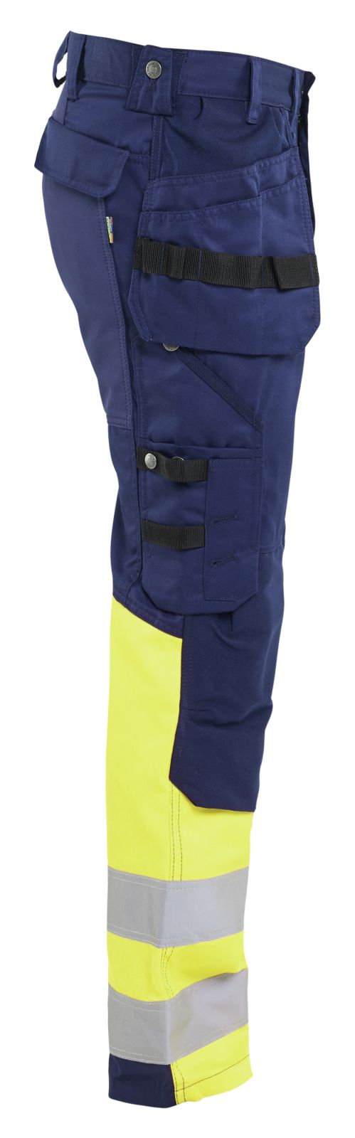 Blaklader Broeken 15581811 HiVis marineblauw-fluo geel(8933)