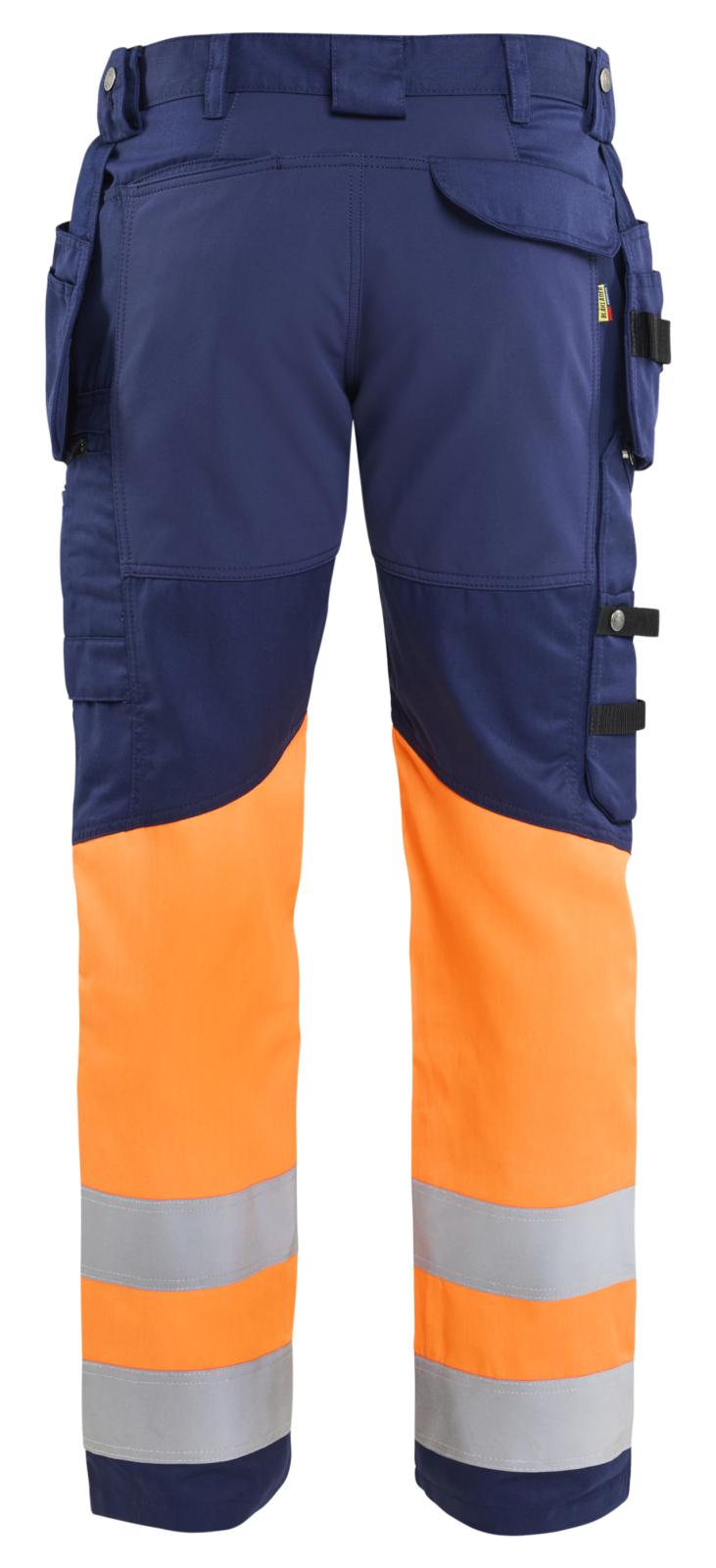 Blaklader Broeken 15581811 HiVis marineblauw- fluo oranje(8953)