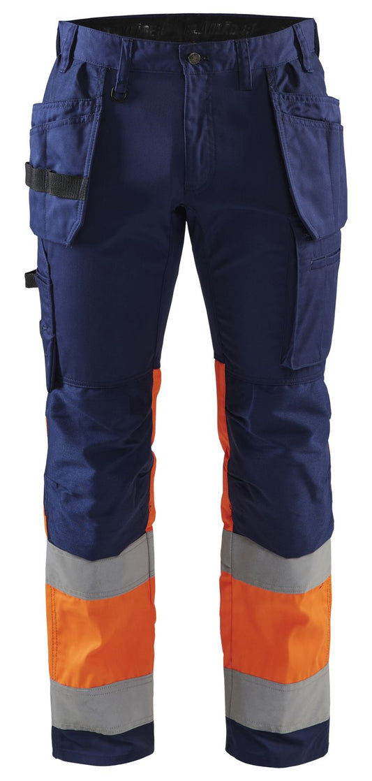 Blaklader Broeken 15581811 HiVis marineblauw- fluo oranje(8953)