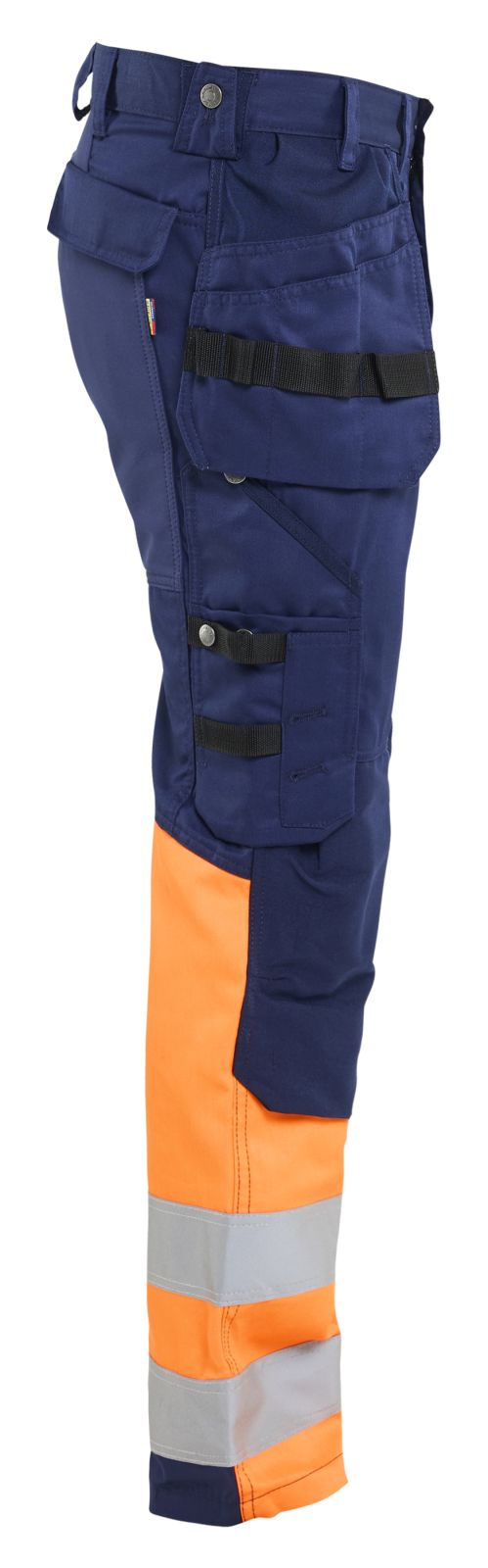 Blaklader Broeken 15581811 HiVis marineblauw- fluo oranje(8953)