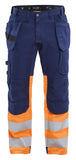 Blaklader Broeken 15581811 HiVis marineblauw- fluo oranje(8953)