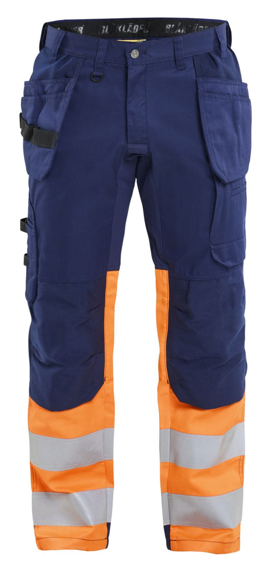 Blaklader Broeken 15581811 HiVis marineblauw- fluo oranje(8953)