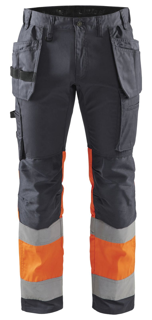Blaklader Werkbroeken 15581811 middelgrijs-fluo-oranje(9653)