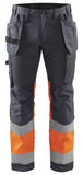 Blaklader Werkbroeken 15581811 middelgrijs-fluo-oranje(9653)