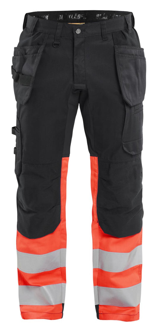 Blaklader Broeken 15581811 HiVis zwart-fluo rood(9955)