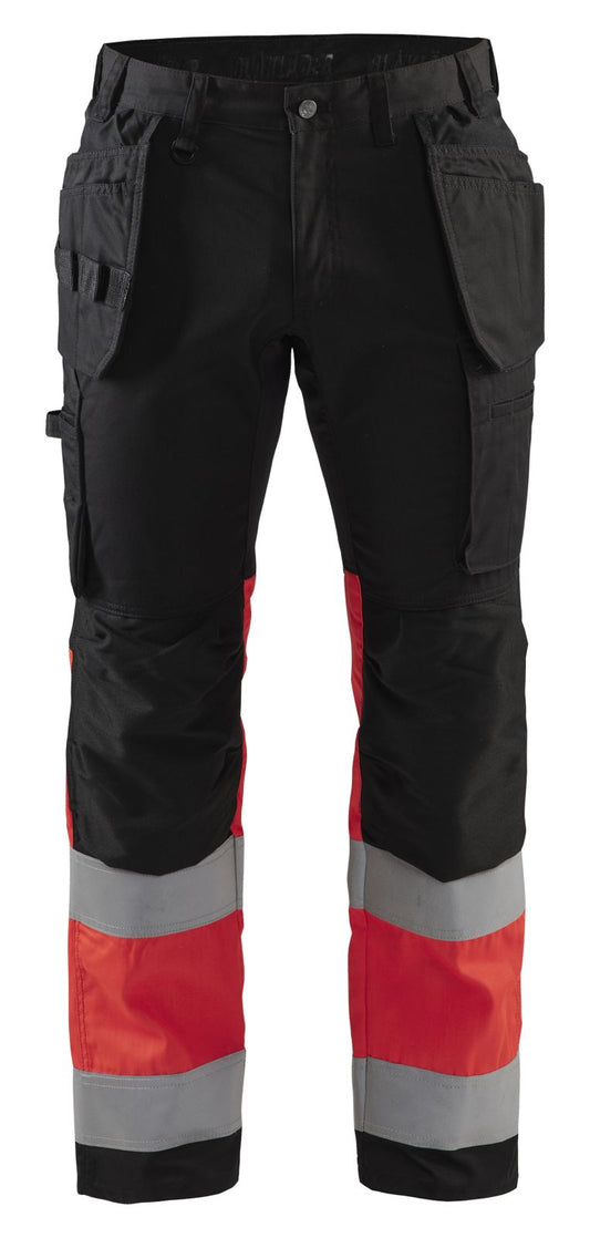 Blaklader Broeken 15581811 HiVis zwart-fluo rood(9955)