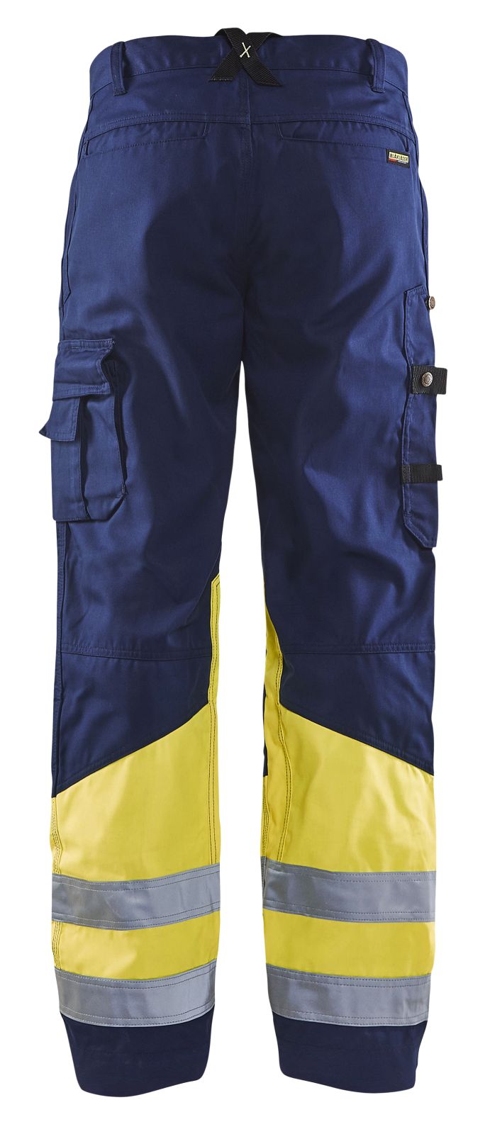 Blaklader Broeken 15641811 HiVis marineblauw-fluo geel(8933)