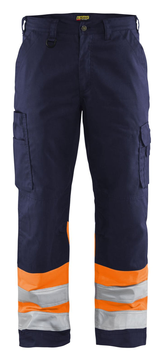 Blaklader Broeken 15641811 HiVis marineblauw-fluo oranje(8953)