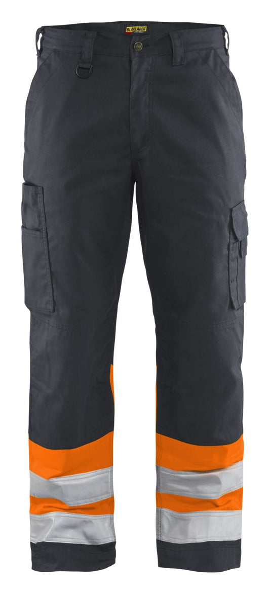 Blaklader Werkbroeken 15641811 middelgrijs-fluo-oranje(9653)