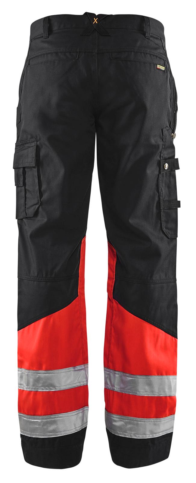 Blaklader Broeken 15641811 HiVis zwart-fluo rood(9955)