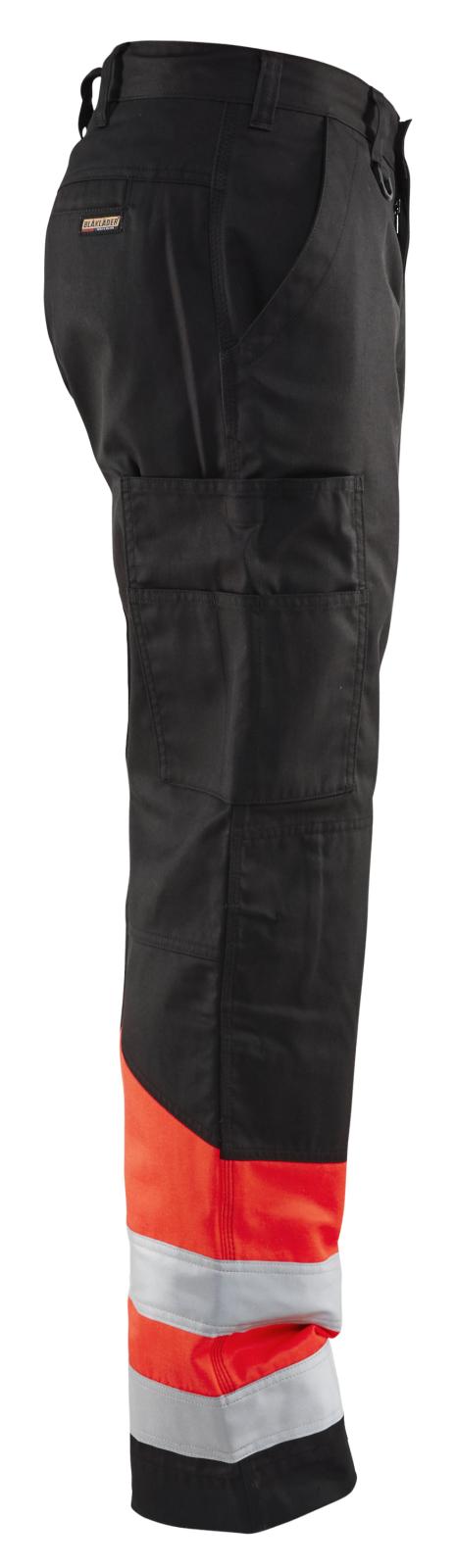 Blaklader Broeken 15641811 HiVis zwart-fluo rood(9955)
