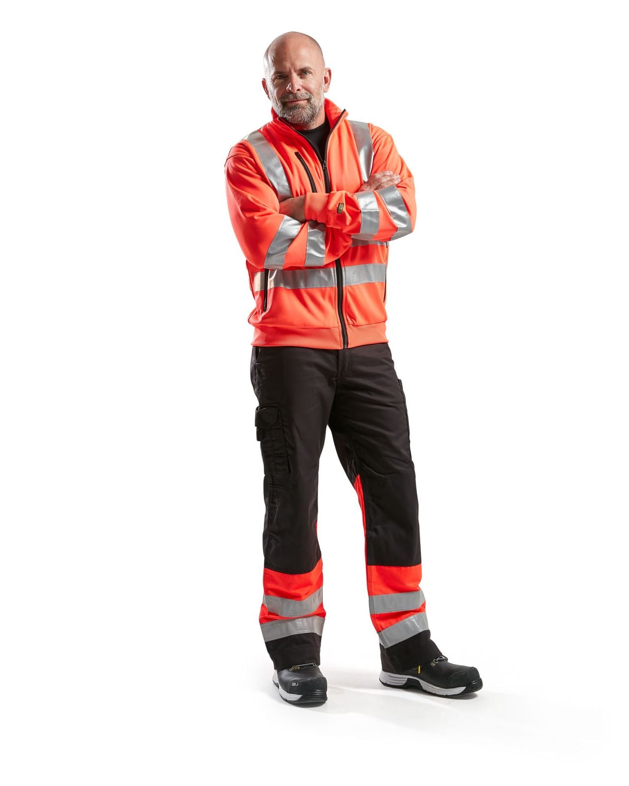 Blaklader Broeken 15641811 HiVis zwart-fluo rood(9955)