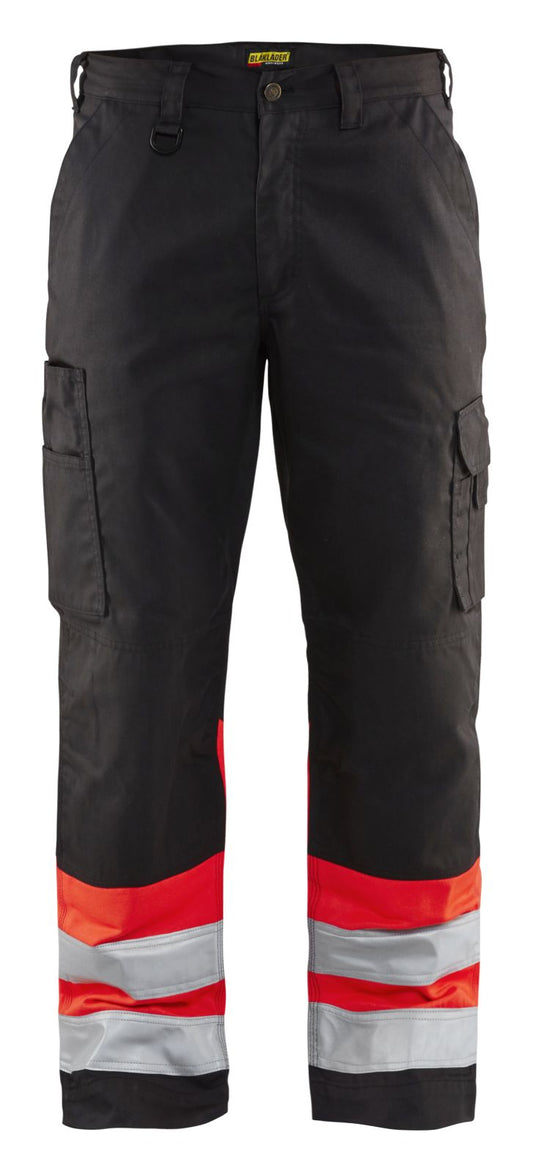 Blaklader Broeken 15641811 HiVis zwart-fluo rood(9955)