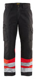 Blaklader Broeken 15641811 HiVis zwart-fluo rood(9955)