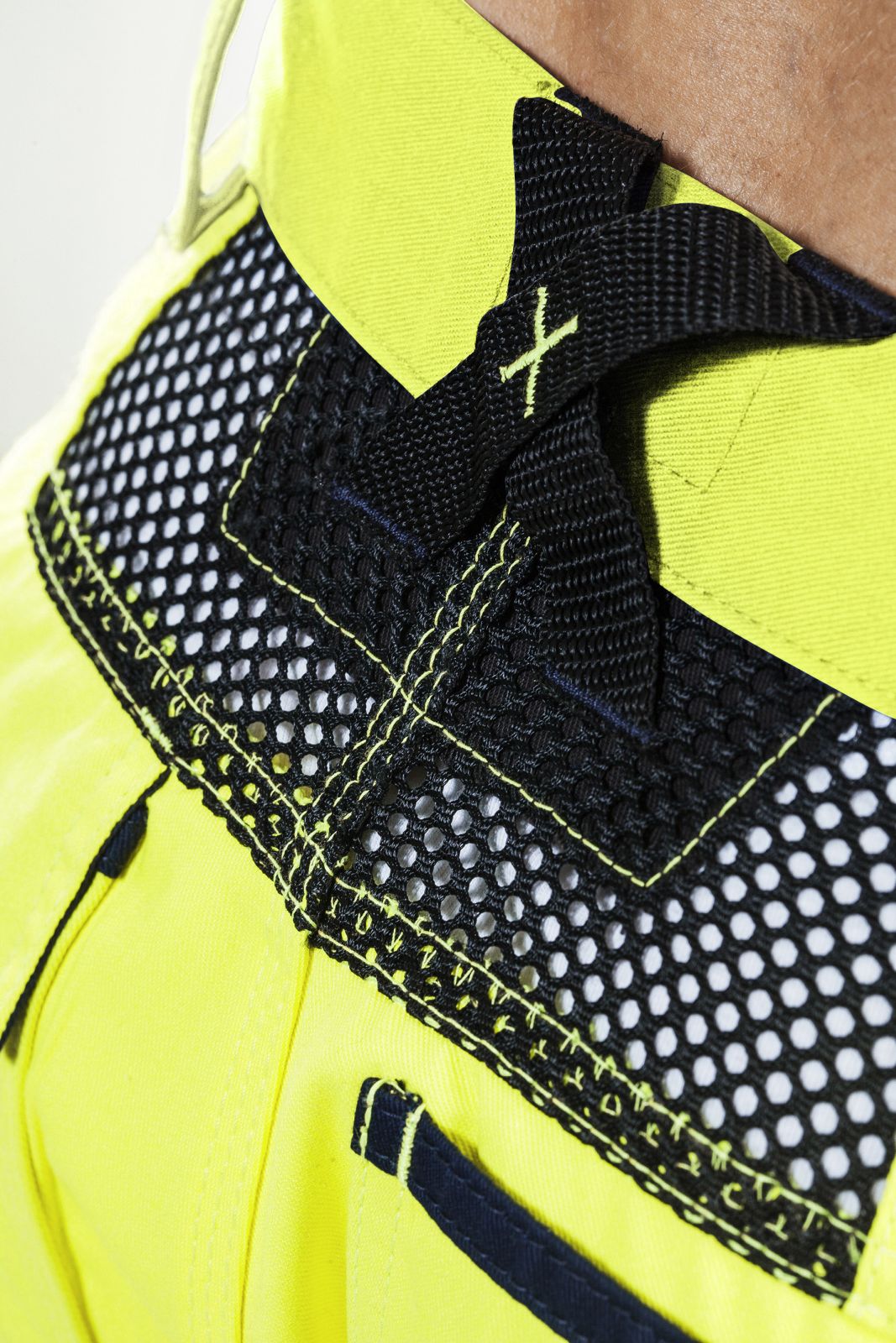 Blaklader Broeken 15651811 HiVis fluo geel-marineblauw(3389)