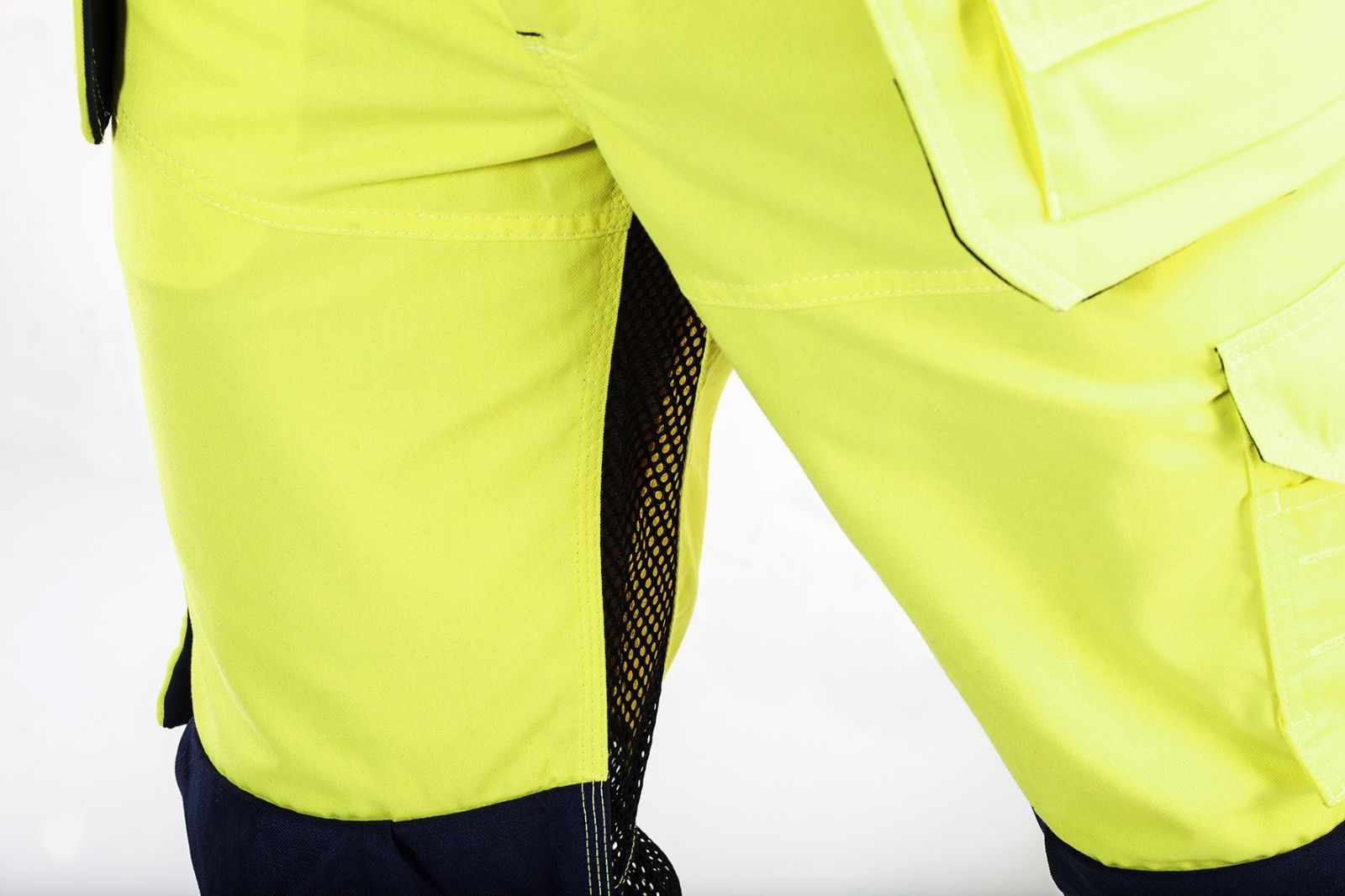 Blaklader Broeken 15651811 HiVis fluo geel-marineblauw(3389)