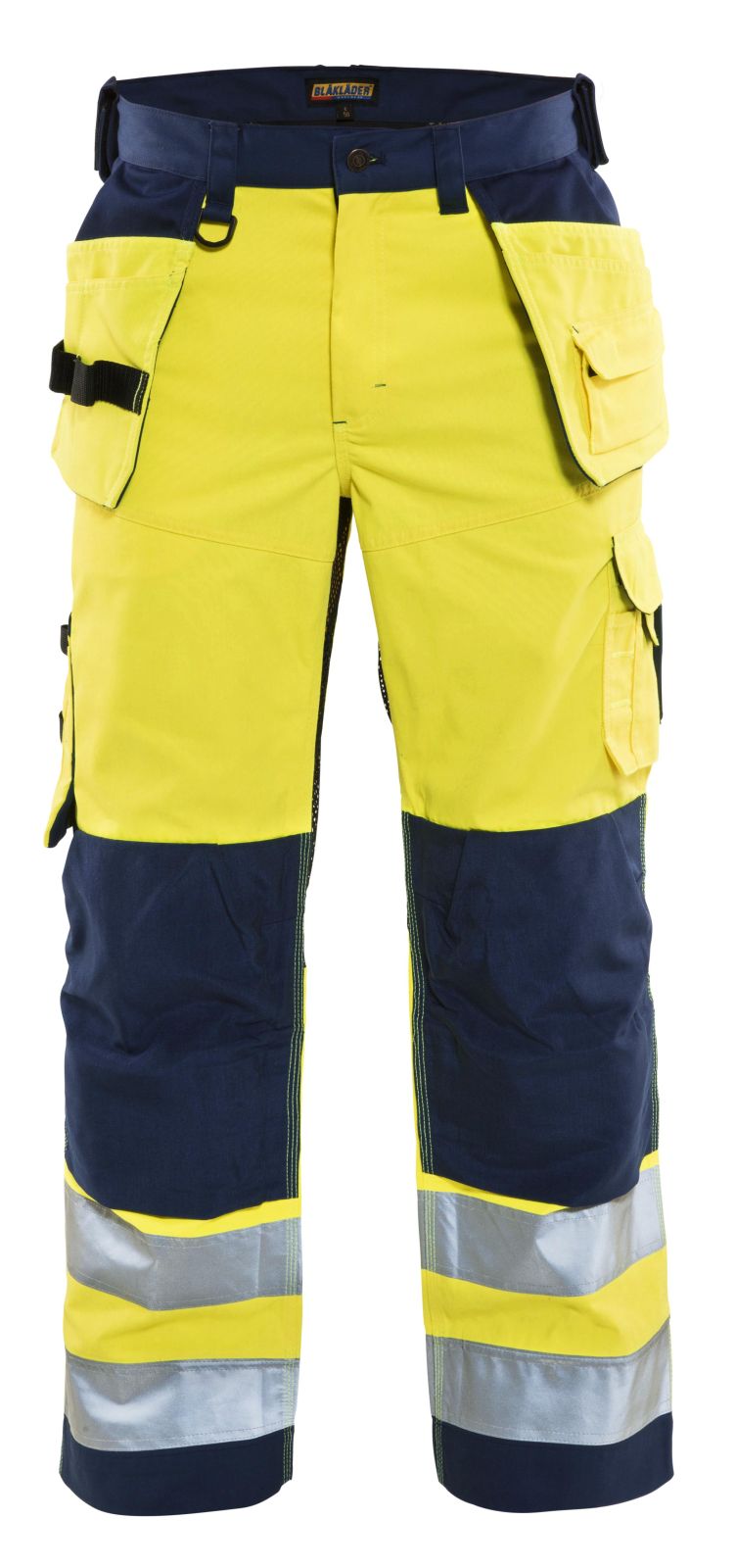 Blaklader Broeken 15651811 HiVis fluo geel-marineblauw(3389)