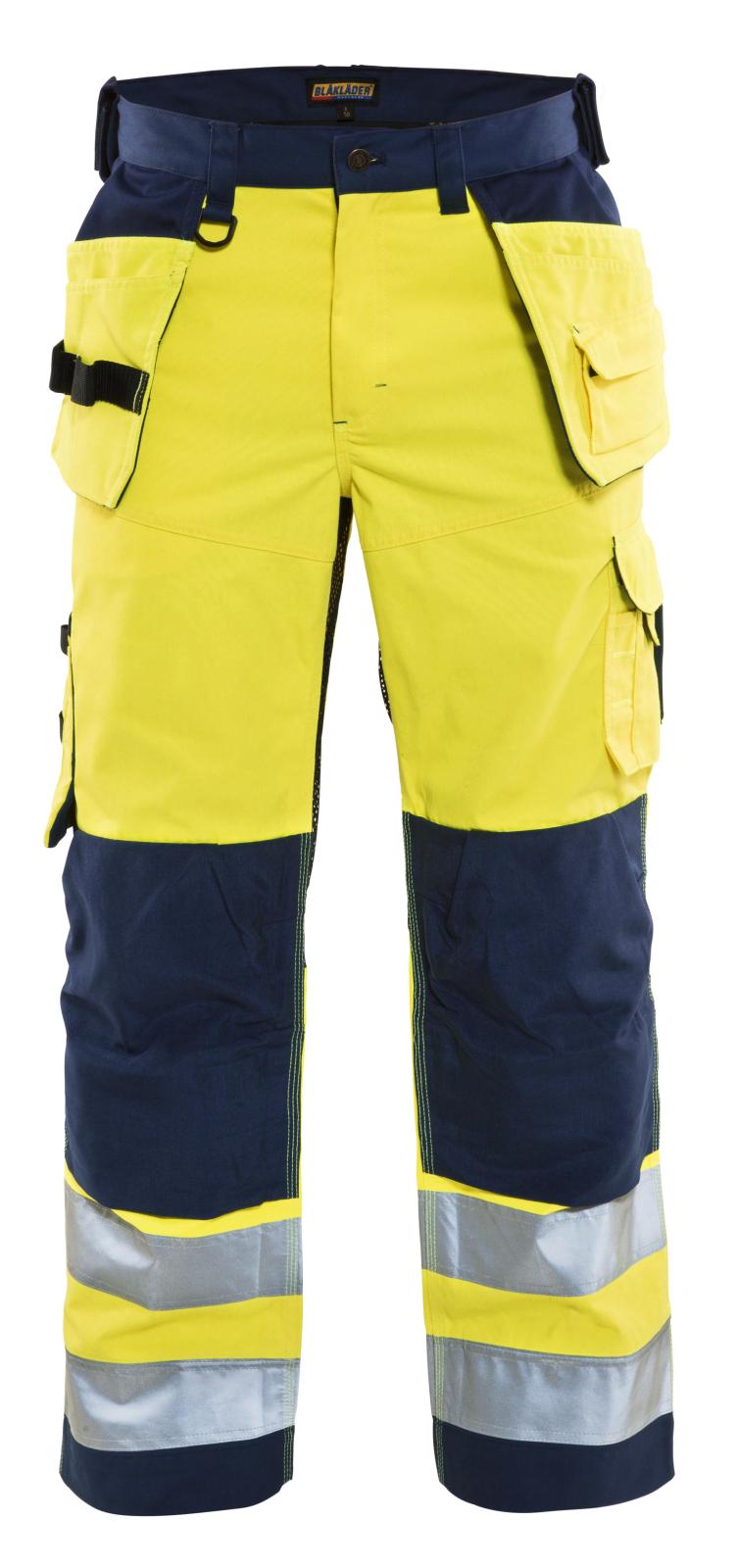 Blaklader Broeken 15651811 HiVis fluo geel-marineblauw(3389)